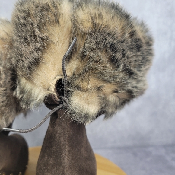 Michael Kors Brown Parker Faux Fur Leather high heels Booties Size 9M - Picture 11 of 14